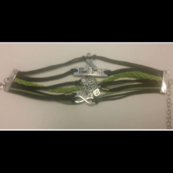 Trendy New Multi Layer Breast Cancer Awareness Bracelet - Picture 2 of 5